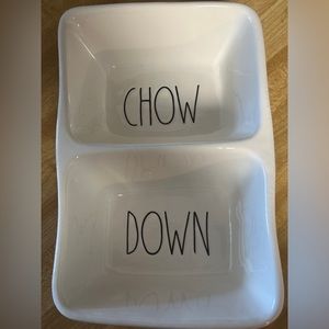 Rae Dunn Artisan Collection CHOW DOWN Divided Tray